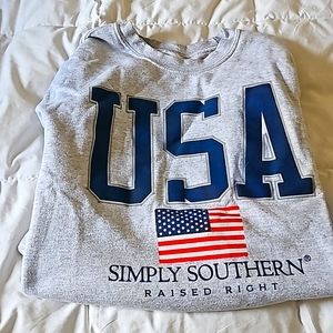 Simply southern USA crewneck light gray size small